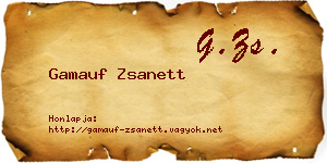 Gamauf Zsanett névjegykártya